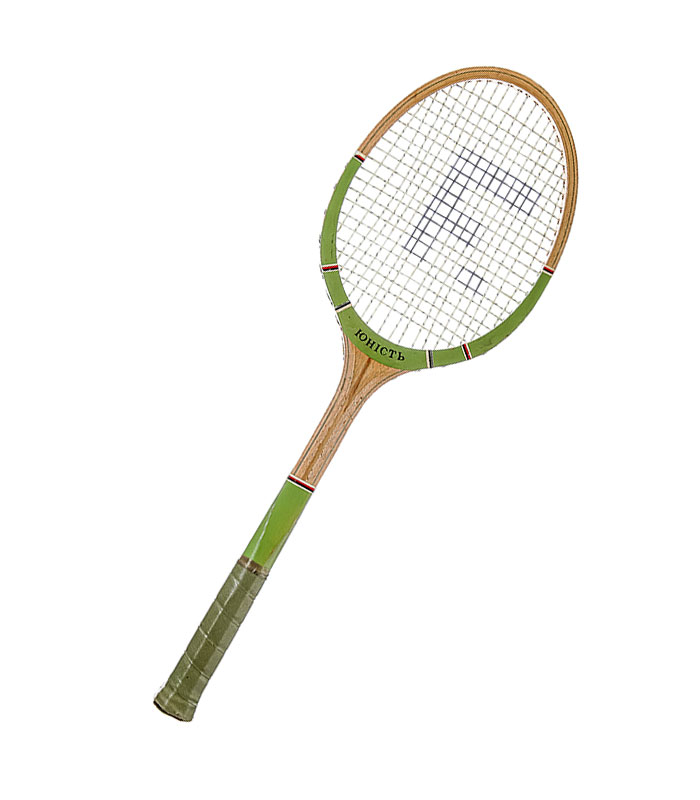 Real tennis racket Unost (green) NFT - Antiquerackets.com